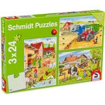 Schmidt Spiele Пъзел Schmidt 3 в 1 - Във фермата (56216) - baby