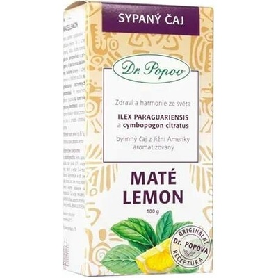DR.POPOV čaj Maté zelené Lemon 100 g