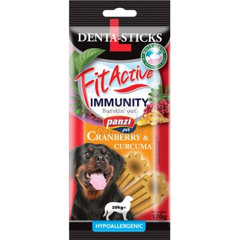 Fit Active FitActive Hypoallergenic Denta-Sticks Immunity за кучета - боровинки и куркума L - 170 г