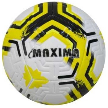 Maxima Футболна топка maxima, Размер 5, Бяла с жълт