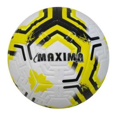 Maxima Футболна топка maxima, Размер 5, Бяла с жълт