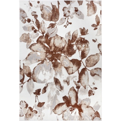 Hanse Home Collection Shine 105921 Floral White Brown Hnedá
