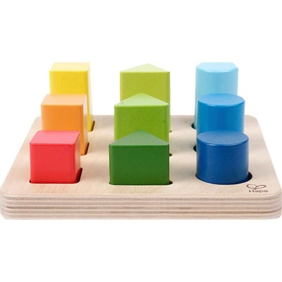 Hape Дървен комплект Hape - Геометрични фигурки (H0426)
