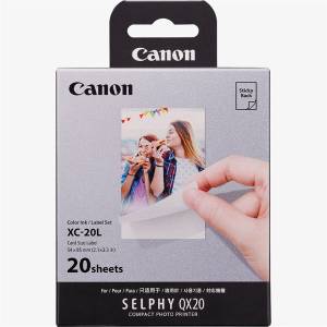 Canon Фотохартия + мастило на CANON, XC-20L, 20 бр. , 54 x 85 мм, QX20 6755C002 (6755C002)