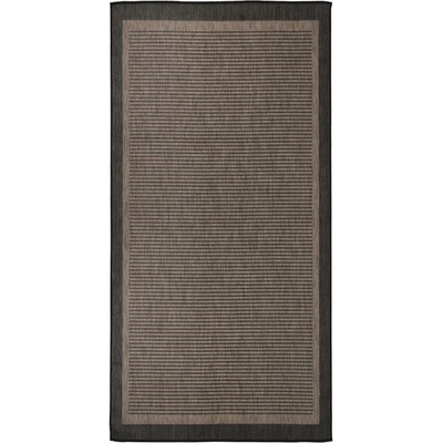 vidaXL Градински плоскотъкан килим, 100x200 см, тъмнокафяв (340843)