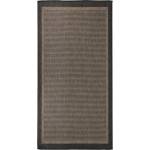vidaXL Градински плоскотъкан килим, 100x200 см, тъмнокафяв (340843)