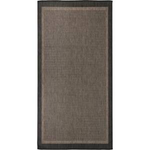 vidaXL Градински плоскотъкан килим, 100x200 см, тъмнокафяв (340843)