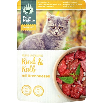 Pure Nature Junior Cat hovädzie a teľacie 24 x 85 g