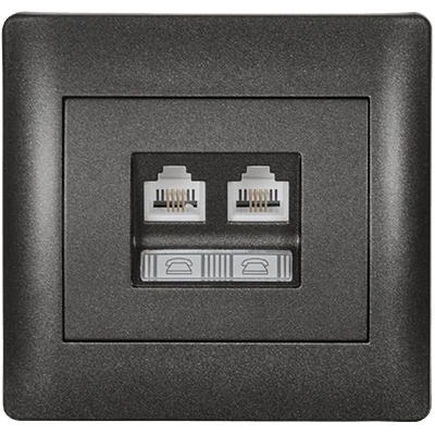 ELMARK Rhyme ДbОЕН ТЕЛЕФОНЕН КОНТАКТ ГРАФИТ МЕТАЛИК (11745)