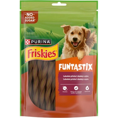 Friskies Funtastix tyčinky s príchuťou slaniny a syra 175 g