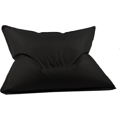 Pufrelax Пуф Голяма възглавница, 350л. , Magic Pillow - Teteron Black, Перящ се калъф, За открито, Пълнеж от Полистиролни перли (PUF-G-MP-TEX-BL)