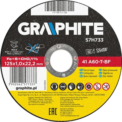 Graphite Řezací kotouč 125 x 1.0 22.2 mm 57H733