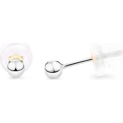 Cutie Jewellery náušnice z bieleho zlata kôstky Z5013W