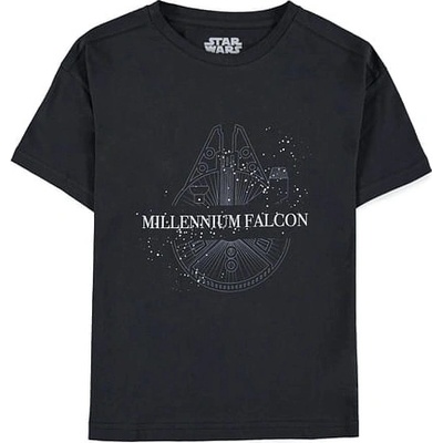 Difuzed Bioworld Europe dětské tričko Star Wars Millennium Falcon černá