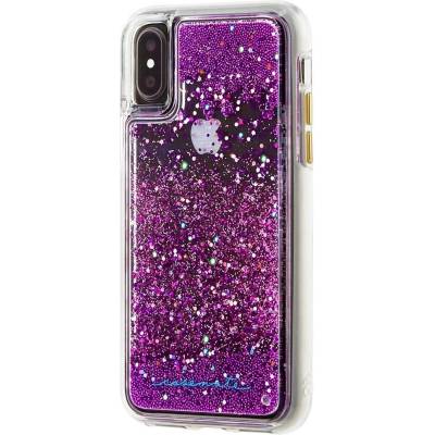 Case-Mate Waterfall Case - дизайнерски кейс с висока защита за Apple iPhone XS, iPhone X (лилав)