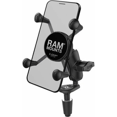 kompletní sestava držáku X-Grip s uchycením do krku řízení motocyklu, RAM Mounts