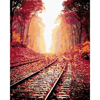 Zuty Malování podle čísel Koleje 40 x 50 cm vypnuté plátno na rám
