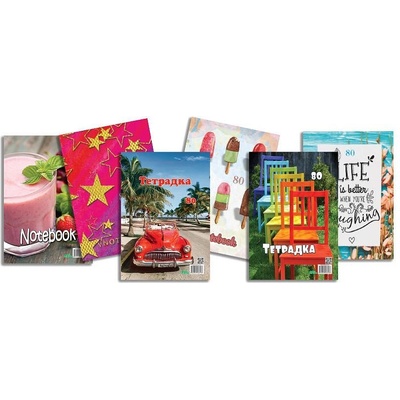 Екобелан Тетрадка А5 с метален гребен, 80 листа, офсетова хартия