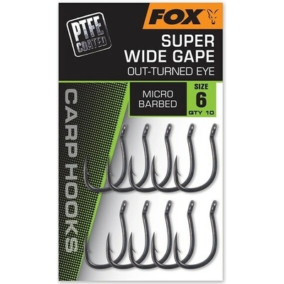 Fox Super Wide Gape (Outturned Eye) 10 ks Veľ. 6