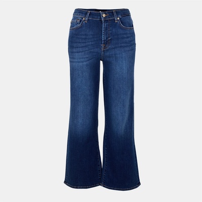 7 For All Mankind Дънки 7 For All Mankind Women's Cropped Alexa Straight Leg Jeans - Dark Blue