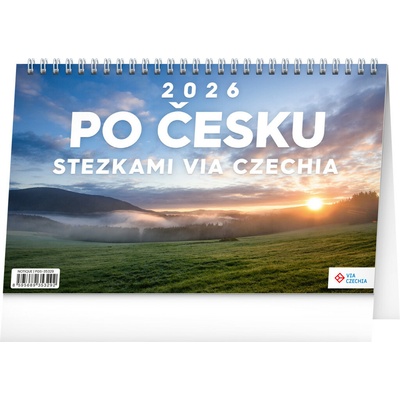 Notique Stolový Okolo Česka chodníkmi Via Czechia CZ 23,1 x 14,5 cm 2026