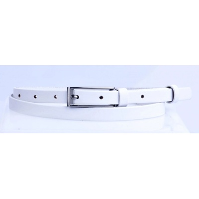 Penny Belts dámský úzký pásek k šatům 15-1-00 bílý