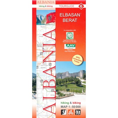 mapa Elbasan, Berat 1:50 t. Albánie