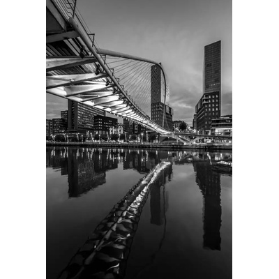 Fotografie - Silveira, Fernando: Město,řeka a most - reprodukce obrazu