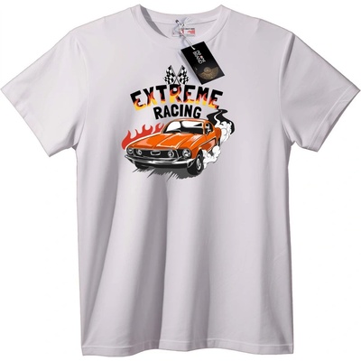 NOONEBRAND Тениска Екстремно Състезание - 2XL, White