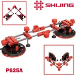 SHIJING Вакуум вендуза, двойна, ъглова, shijing p625a, 203 мм, до 190 кг, с манометър (uni-012115)