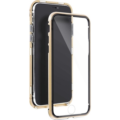 Pouzdro Beweare Magnetický oboustranný s tvrzeným sklem na iPhone 7 / 8 / SE 2020 / SE 2022 - zlatý