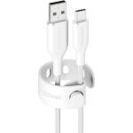 PanzerGlass Empower Racing USB кабел за данни - Type-C, 120 см, СРЕБЪРНО/БЯЛО (EM30290)