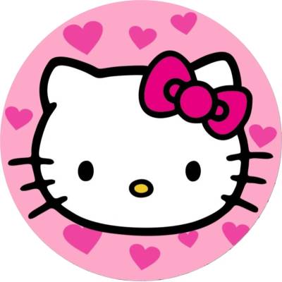1x Hello Kitty – hlava kočičky a srdíčka – jedlý papír na dort – Hledejceny.cz