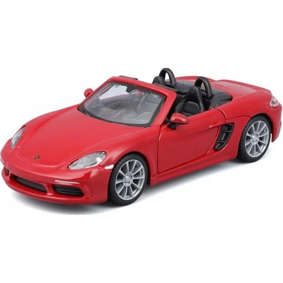 Bburago Porsche 718 Boxster Dark Red Yellow 1:32