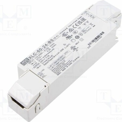 MEAN WELL XLC-60-24-BS Napájecí zdroj: spínaný; LED; 60W; 24VDC; 0÷2,5A; 155÷400VDC; OUT: 1