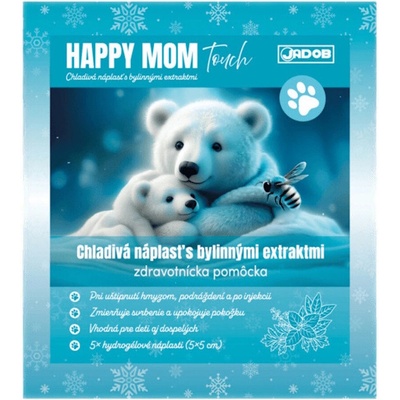 HAPPY MOM Touch chladivá náplasť s bylinnými extraktmi 5 x 5 cm 5 ks