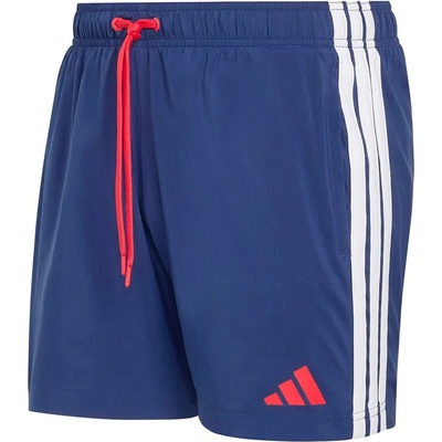 Adidas Бански гащета Adidas 3 Stripes 5´´ swimming shorts - Blue (Dark Blue / Pure Ruby)