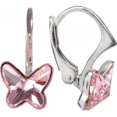 Swarovski Elements Butterfly dětské stříbrné visací růžový motýl motýlci 51048.3 Light Rose růžová světlá