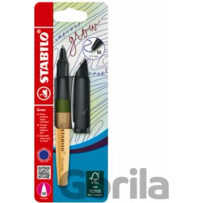 STABILO Grow - machovo zelená/dub v Blistri (Klimaticky neutrálne guľôčkové pero)