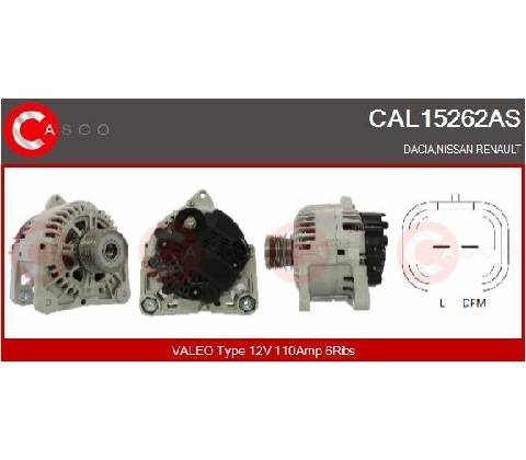 Generátor CASCO CAL15262AS