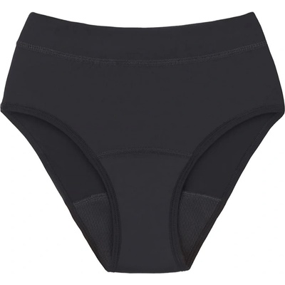 Snuggs Period Underwear Hugger: Extra Heavy Flow Black менструални бикини от плат за силна менструация размер XL Black