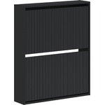 vidaXL Стенно шкафче за обувки ARNHEM 71 x 17 x 86 см Черно (896636)