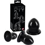 You2Toys - Stretching Plug Kit - анален плъг комплект - 3 бр. (черен) - lovesexshop