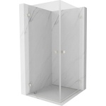 Mexen Lunar-B Duo душ кабина с врати 85 x 85 см, прозрачен, четкан никел - 832-085L-085P-97-00 (832-085L-085P-97-00)