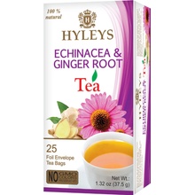 HYLEYS Zelený čaj Green Echinacea & Ginger Root 25 x 1,5 g