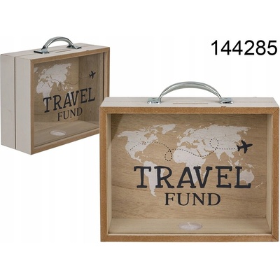 144285 Drevená pokladnička kufor TRAVEL