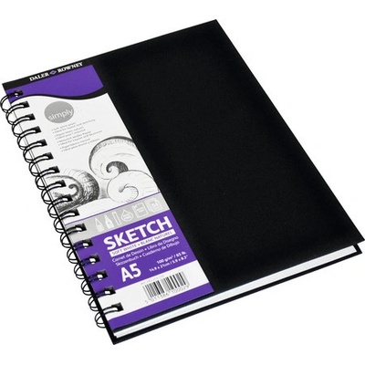 Daler Rowney Simply Sketch Book Simply A5 100 g Black Skicár