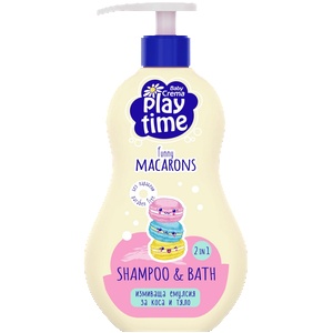 Baby Crema Измиващ гел 2 в 1 Play Time - Funny Macarons, 400 ml (18710)