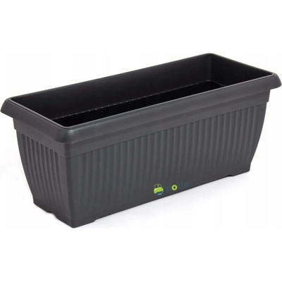 Botle Květináč plast černý 60 x 24 x 24 cm