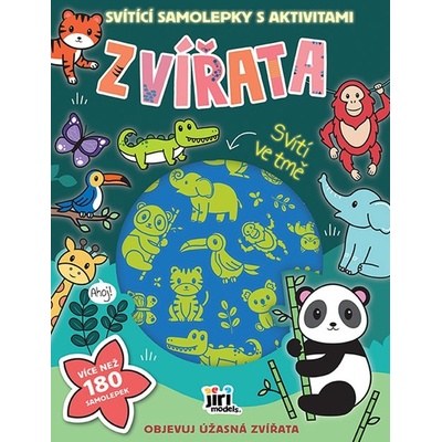 Svítící samolepky s aktivitami Zvířata